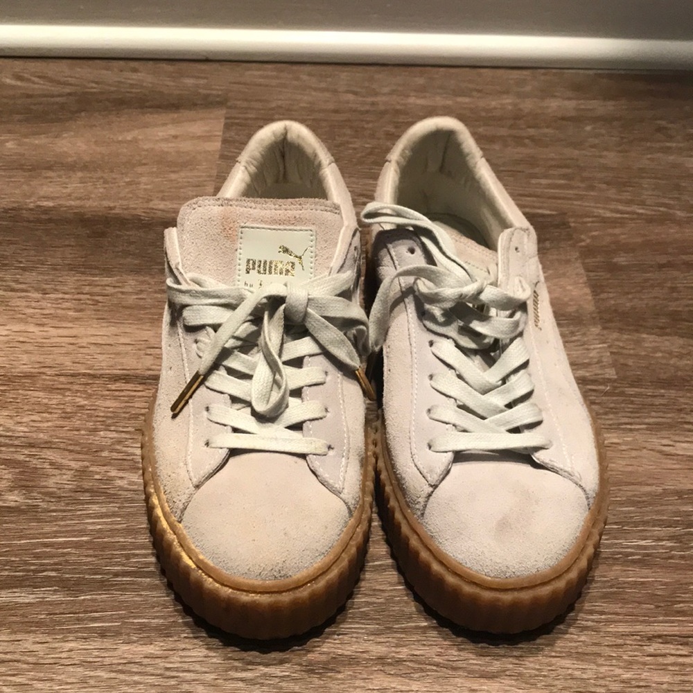 FENTY Suede Creepers White 
SZ 7.5